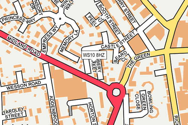 WS10 8HZ map - OS OpenMap – Local (Ordnance Survey)