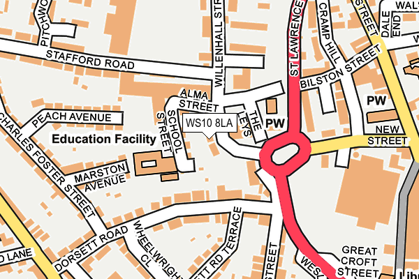 WS10 8LA map - OS OpenMap – Local (Ordnance Survey)