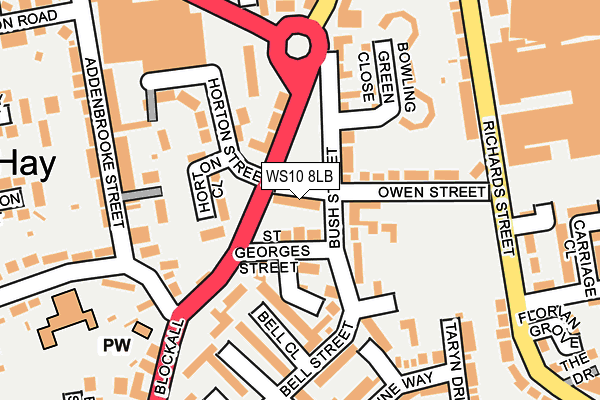 WS10 8LB map - OS OpenMap – Local (Ordnance Survey)