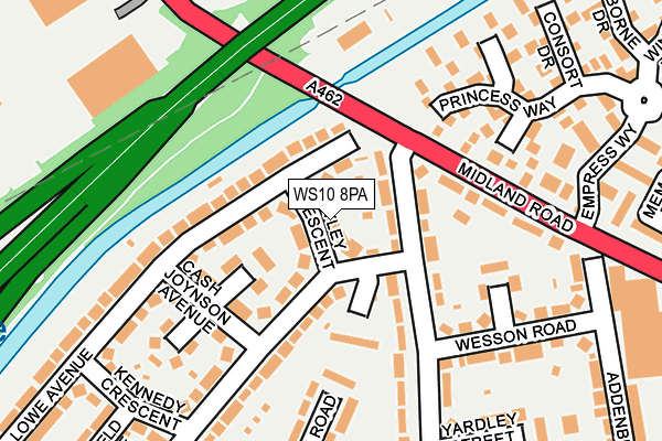 WS10 8PA map - OS OpenMap – Local (Ordnance Survey)