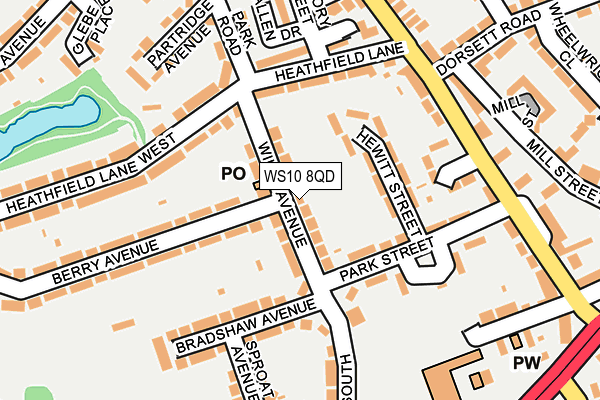WS10 8QD map - OS OpenMap – Local (Ordnance Survey)