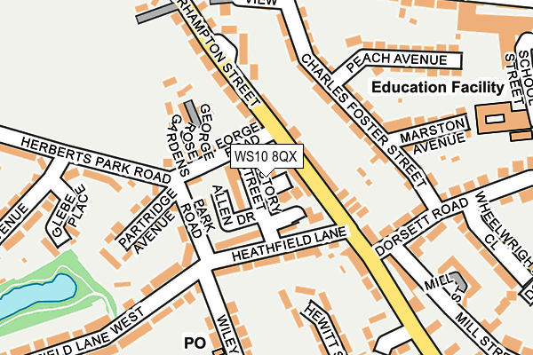 WS10 8QX map - OS OpenMap – Local (Ordnance Survey)