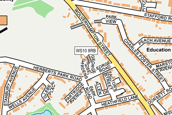 WS10 8RB map - OS OpenMap – Local (Ordnance Survey)