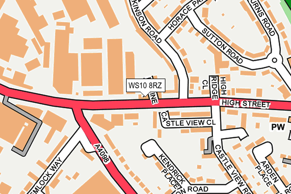 WS10 8RZ map - OS OpenMap – Local (Ordnance Survey)