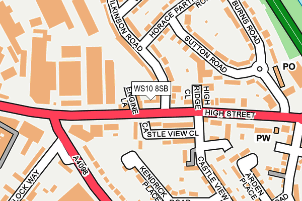WS10 8SB map - OS OpenMap – Local (Ordnance Survey)