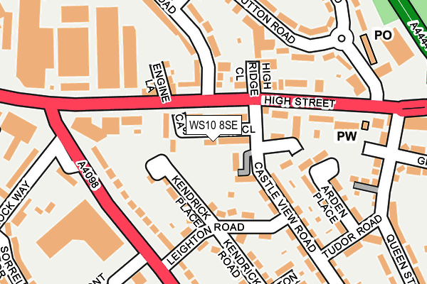 WS10 8SE map - OS OpenMap – Local (Ordnance Survey)