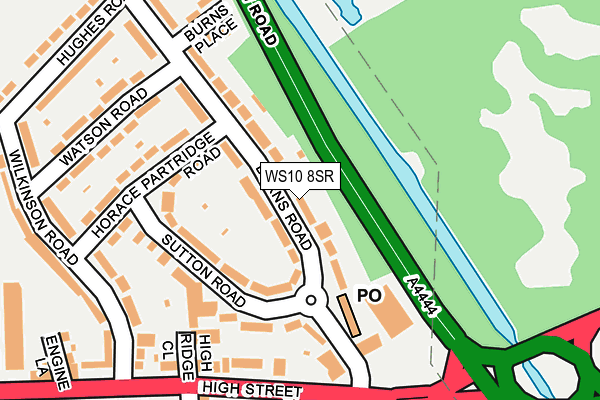 WS10 8SR map - OS OpenMap – Local (Ordnance Survey)