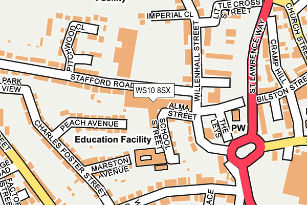Map of H W RENTALS LIMITED at local scale
