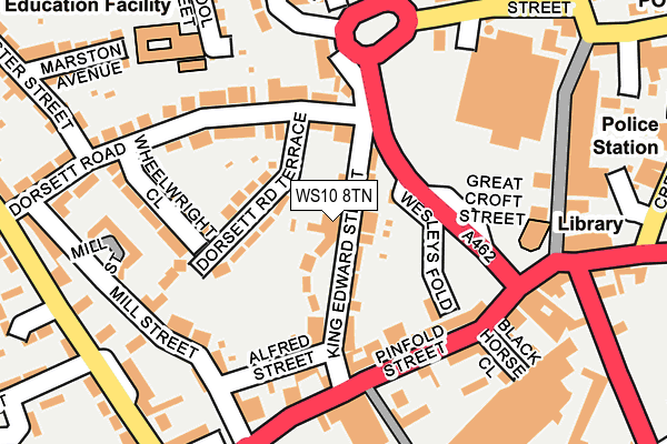 Map of KING EDWARD STREET AND PINFOLD STREET RESIDENTS MANAGEMENT LIMITED at local scale