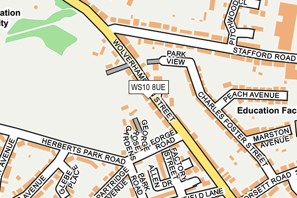 WS10 8UE map - OS OpenMap – Local (Ordnance Survey)
