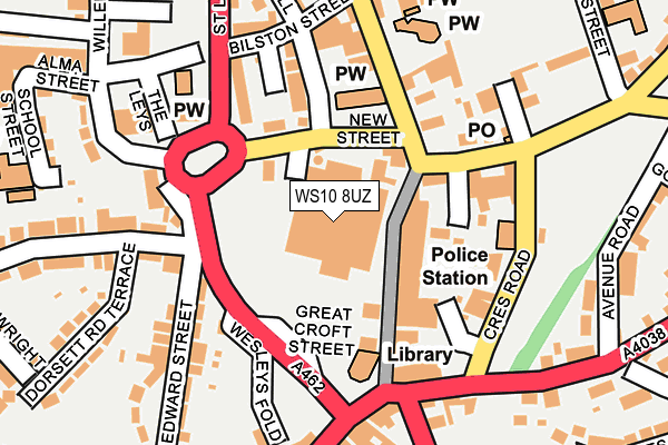 WS10 8UZ map - OS OpenMap – Local (Ordnance Survey)