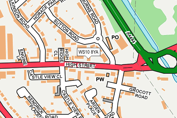WS10 8YA map - OS OpenMap – Local (Ordnance Survey)