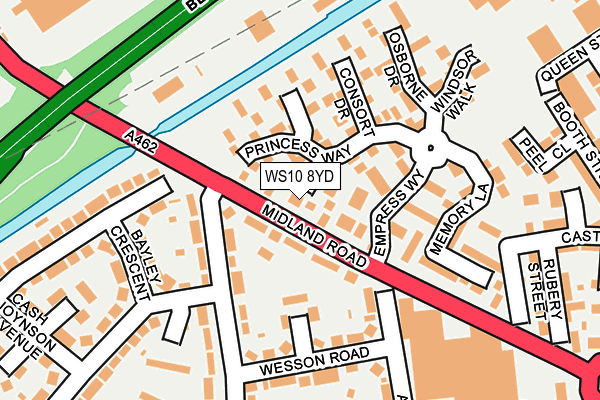 WS10 8YD map - OS OpenMap – Local (Ordnance Survey)