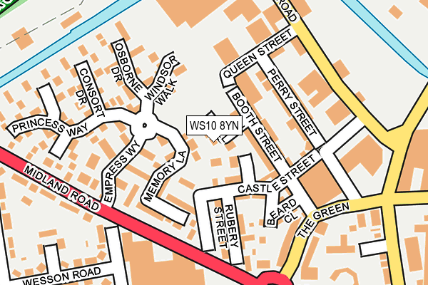 WS10 8YN map - OS OpenMap – Local (Ordnance Survey)