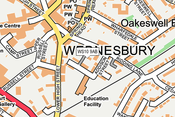 WS10 9AB map - OS OpenMap – Local (Ordnance Survey)