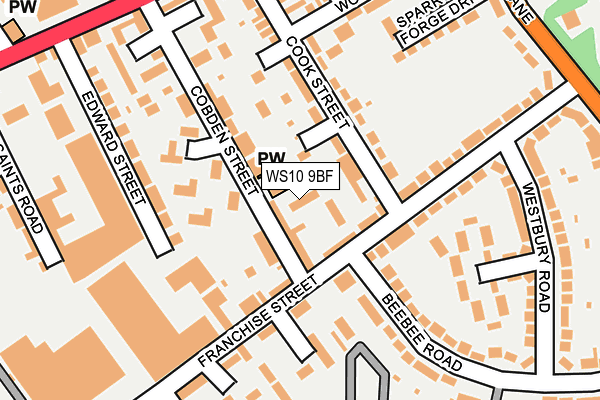 WS10 9BF map - OS OpenMap – Local (Ordnance Survey)