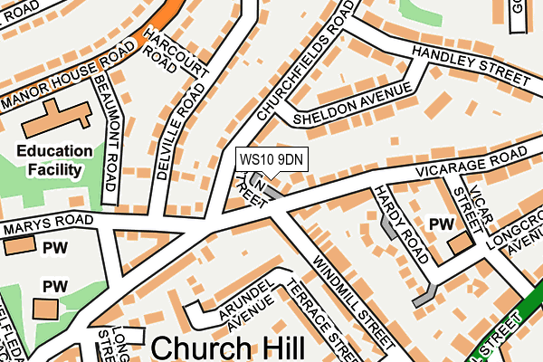 WS10 9DN map - OS OpenMap – Local (Ordnance Survey)