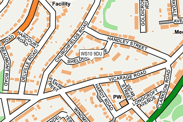 WS10 9DU map - OS OpenMap – Local (Ordnance Survey)