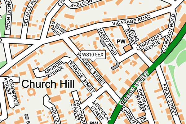 WS10 9EX map - OS OpenMap – Local (Ordnance Survey)