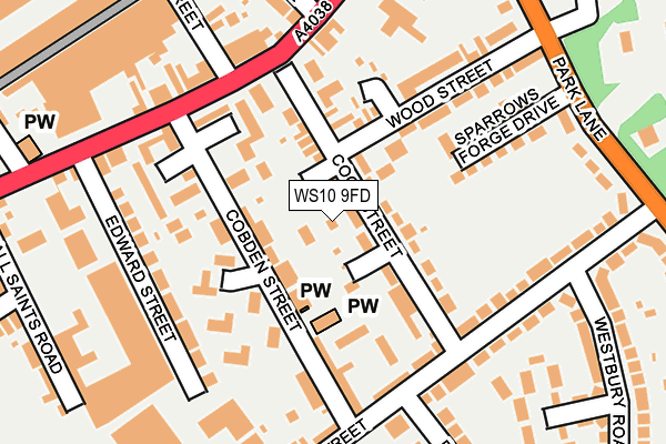 WS10 9FD map - OS OpenMap – Local (Ordnance Survey)
