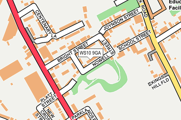 WS10 9GA map - OS OpenMap – Local (Ordnance Survey)