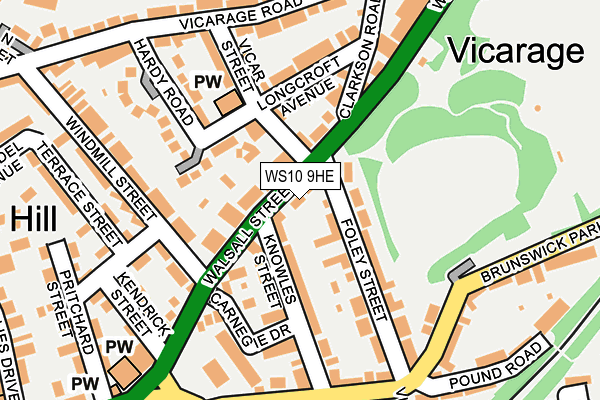 WS10 9HE map - OS OpenMap – Local (Ordnance Survey)