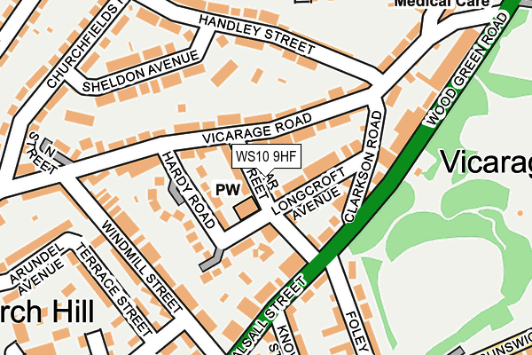 WS10 9HF map - OS OpenMap – Local (Ordnance Survey)