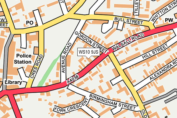 WS10 9JS map - OS OpenMap – Local (Ordnance Survey)