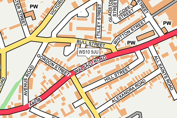 WS10 9JU map - OS OpenMap – Local (Ordnance Survey)