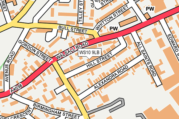 WS10 9LB map - OS OpenMap – Local (Ordnance Survey)