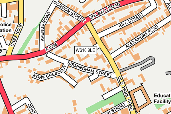 WS10 9LE map - OS OpenMap – Local (Ordnance Survey)