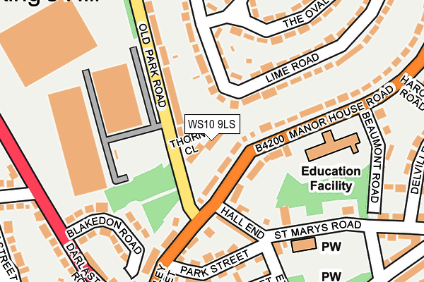 WS10 9LS map - OS OpenMap – Local (Ordnance Survey)