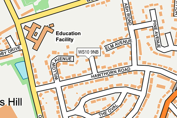 WS10 9NB map - OS OpenMap – Local (Ordnance Survey)