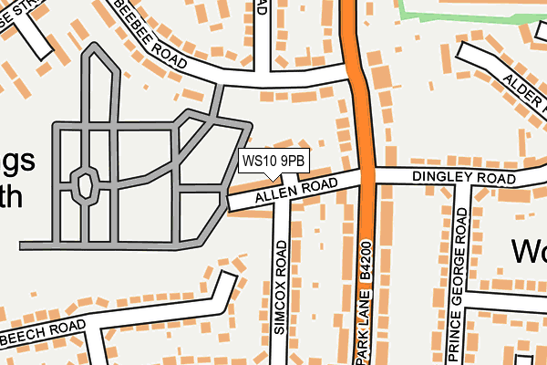 WS10 9PB map - OS OpenMap – Local (Ordnance Survey)