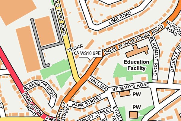 WS10 9PE map - OS OpenMap – Local (Ordnance Survey)