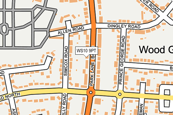 WS10 9PT map - OS OpenMap – Local (Ordnance Survey)