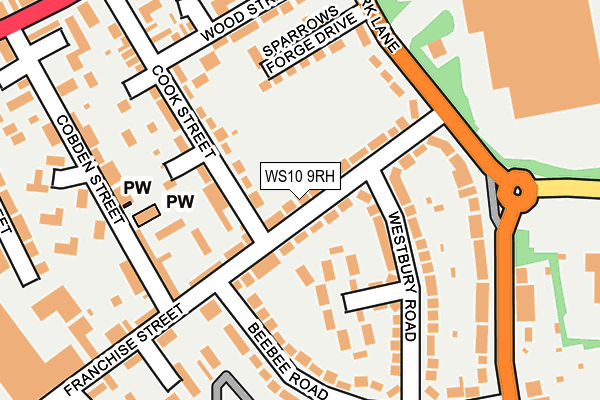 WS10 9RH map - OS OpenMap – Local (Ordnance Survey)
