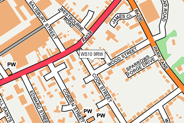 WS10 9RW map - OS OpenMap – Local (Ordnance Survey)