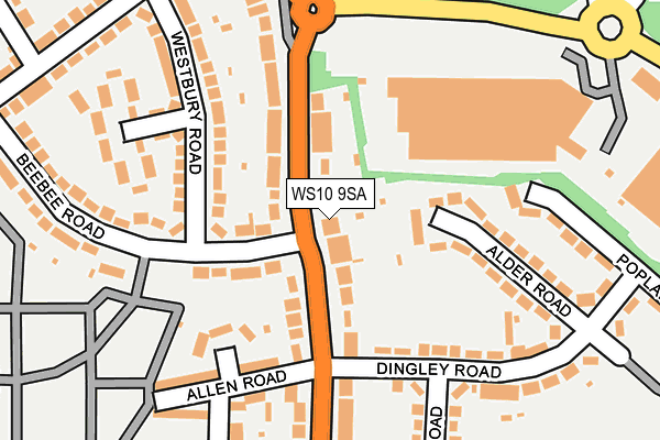 WS10 9SA map - OS OpenMap – Local (Ordnance Survey)