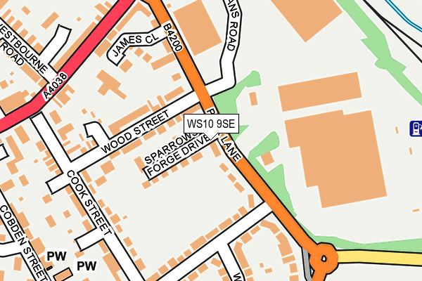 WS10 9SE map - OS OpenMap – Local (Ordnance Survey)