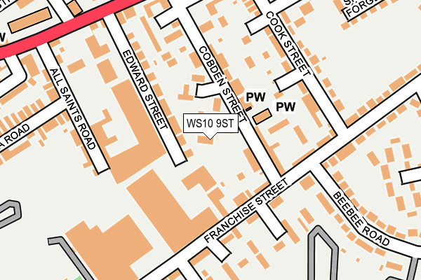 WS10 9ST map - OS OpenMap – Local (Ordnance Survey)