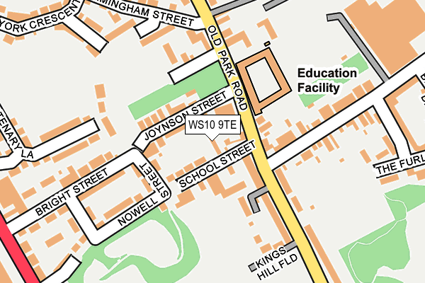 WS10 9TE map - OS OpenMap – Local (Ordnance Survey)