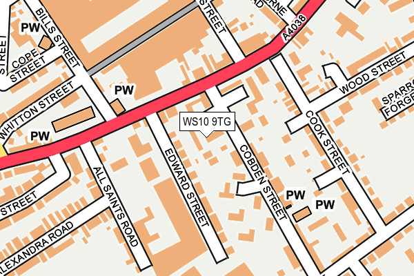 WS10 9TG map - OS OpenMap – Local (Ordnance Survey)