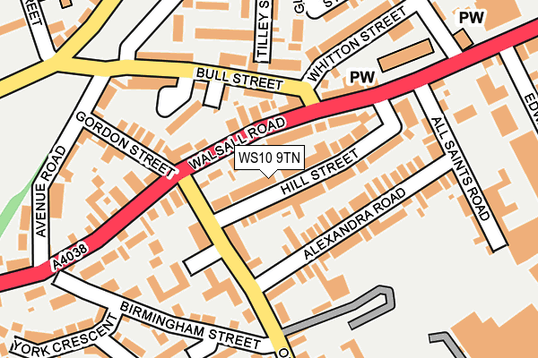 WS10 9TN map - OS OpenMap – Local (Ordnance Survey)