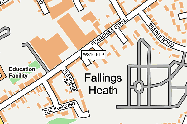 WS10 9TP map - OS OpenMap – Local (Ordnance Survey)