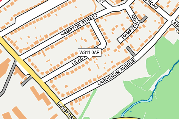 WS11 0AP map - OS OpenMap – Local (Ordnance Survey)