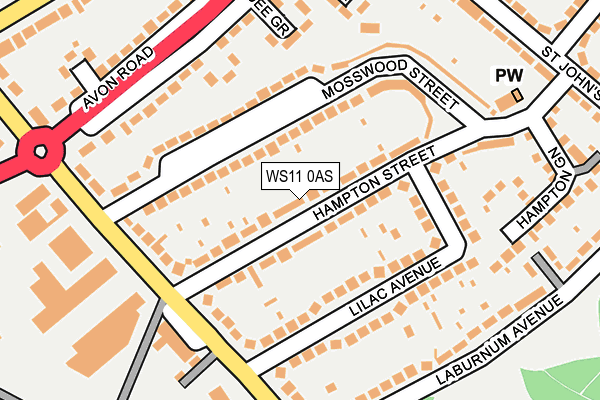WS11 0AS map - OS OpenMap – Local (Ordnance Survey)