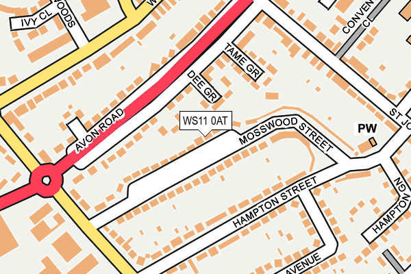 WS11 0AT map - OS OpenMap – Local (Ordnance Survey)