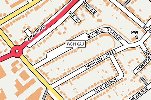 WS11 0AU map - OS OpenMap – Local (Ordnance Survey)