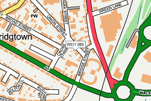 WS11 0BS map - OS OpenMap – Local (Ordnance Survey)